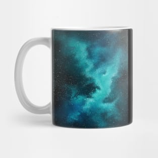 Blue Green Nebula Galaxy Mug